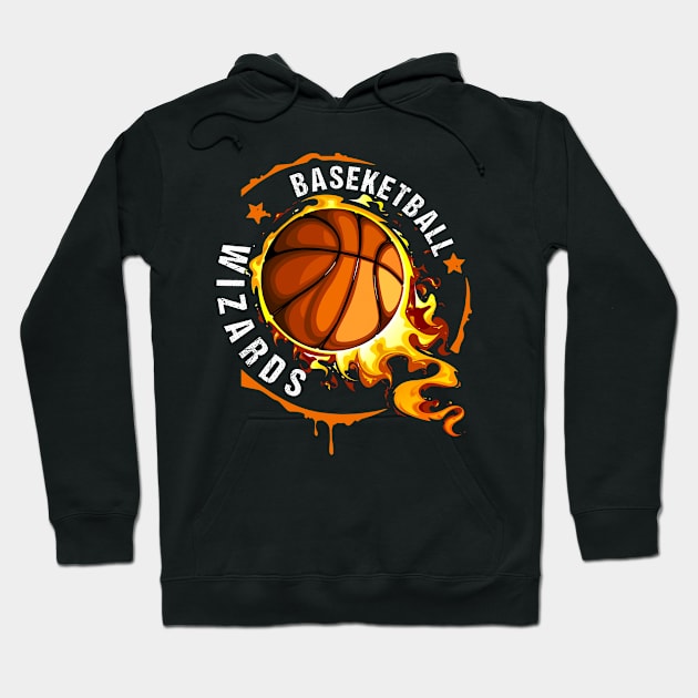 Graphic Basketball Name Wizards Classic Styles Team Hoodie by Frozen Jack monster